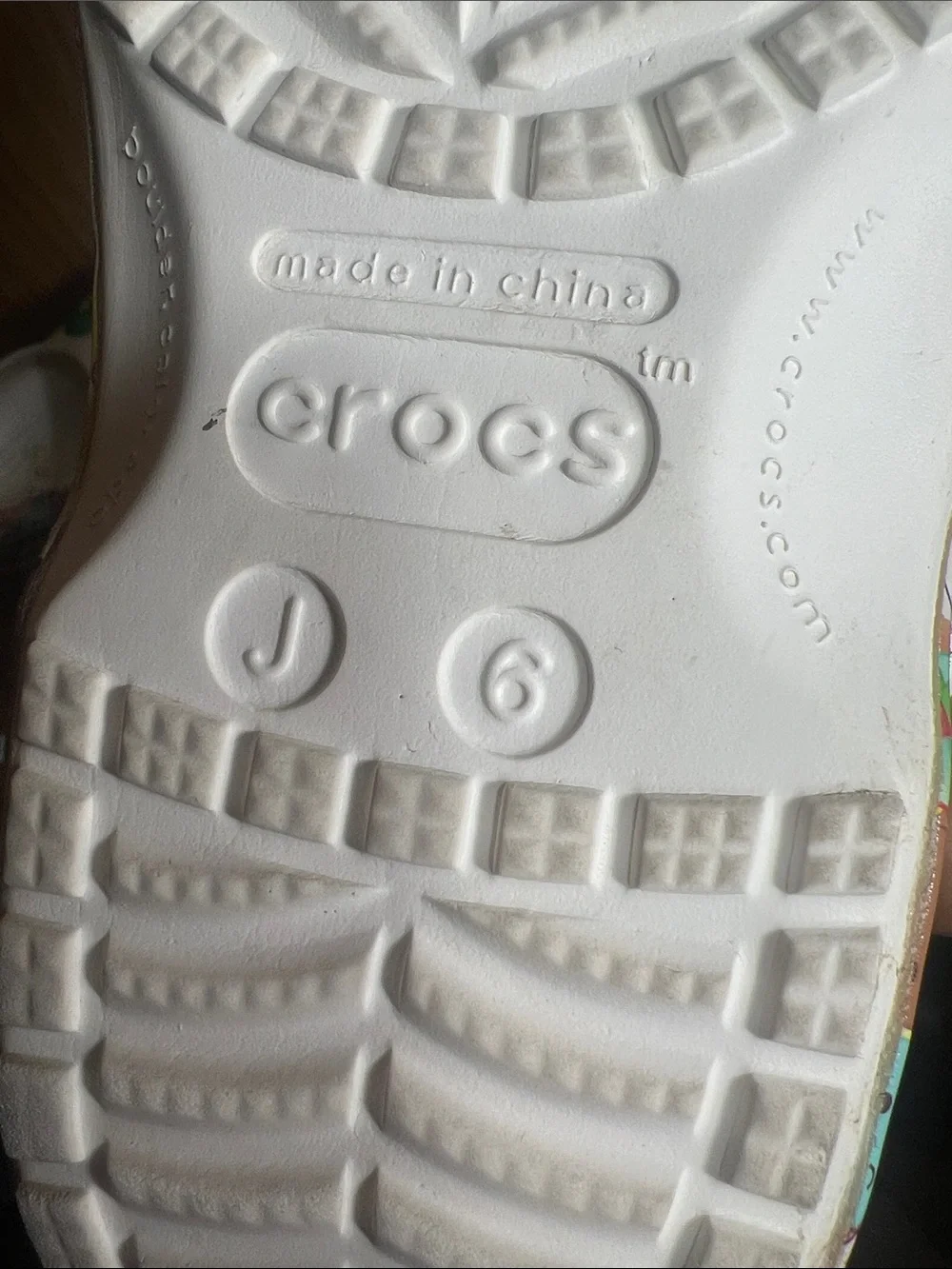 CROCS White Kids Clogs with Colorful Cartoon Charms
